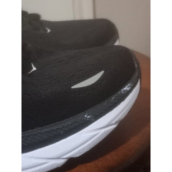 Hoka One One Clifton 8 Womens Size 7.5B 1119394 BWHT Black White Shoes - Picture 5 of 13